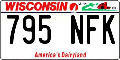 WI license plate 795NFK