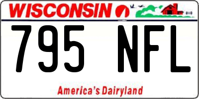 WI license plate 795NFL