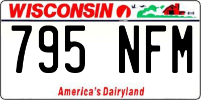 WI license plate 795NFM