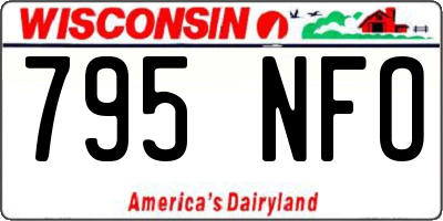 WI license plate 795NFO