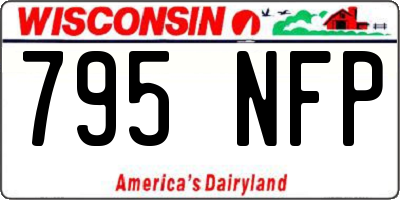 WI license plate 795NFP