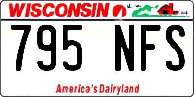 WI license plate 795NFS