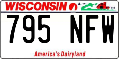 WI license plate 795NFW