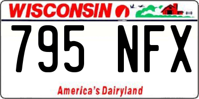 WI license plate 795NFX