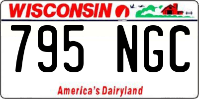 WI license plate 795NGC
