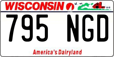 WI license plate 795NGD