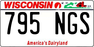 WI license plate 795NGS