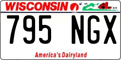 WI license plate 795NGX