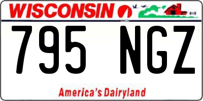 WI license plate 795NGZ