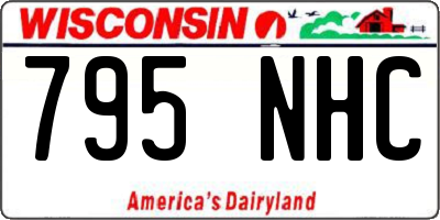 WI license plate 795NHC