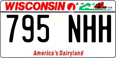 WI license plate 795NHH