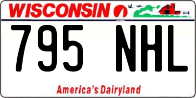 WI license plate 795NHL