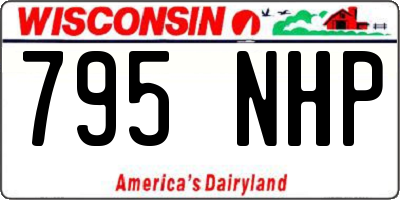 WI license plate 795NHP