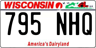 WI license plate 795NHQ