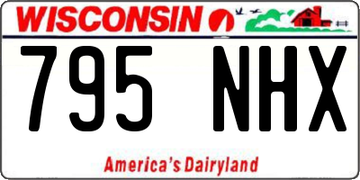 WI license plate 795NHX