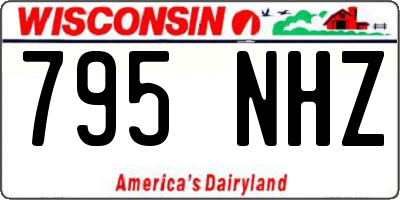 WI license plate 795NHZ