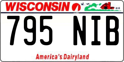 WI license plate 795NIB