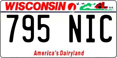 WI license plate 795NIC