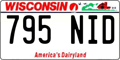 WI license plate 795NID
