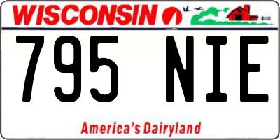 WI license plate 795NIE