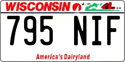 WI license plate 795NIF