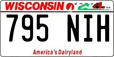 WI license plate 795NIH