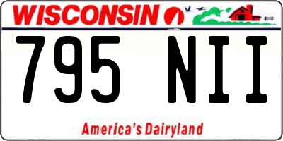 WI license plate 795NII
