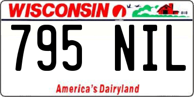 WI license plate 795NIL