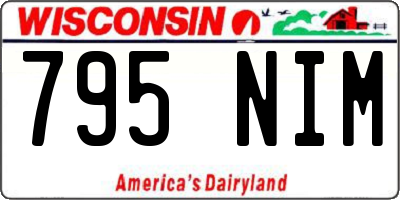 WI license plate 795NIM