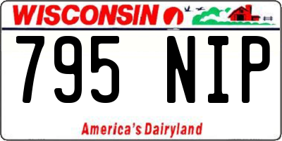 WI license plate 795NIP