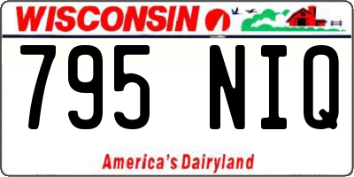 WI license plate 795NIQ