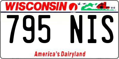WI license plate 795NIS