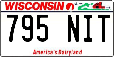 WI license plate 795NIT