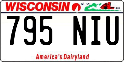 WI license plate 795NIU