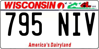 WI license plate 795NIV