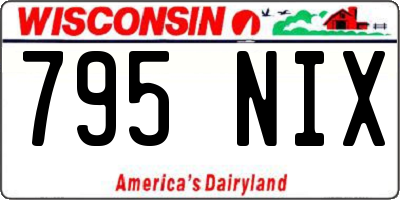WI license plate 795NIX