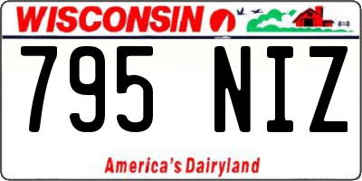 WI license plate 795NIZ