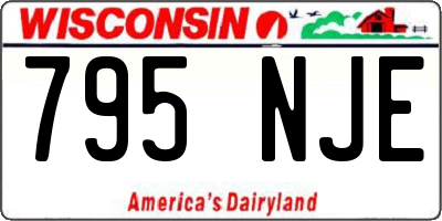 WI license plate 795NJE