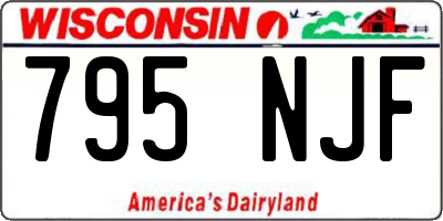 WI license plate 795NJF