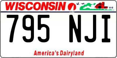 WI license plate 795NJI