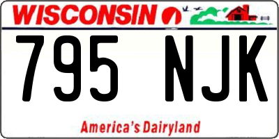 WI license plate 795NJK