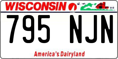WI license plate 795NJN