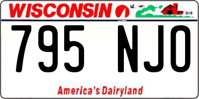 WI license plate 795NJO