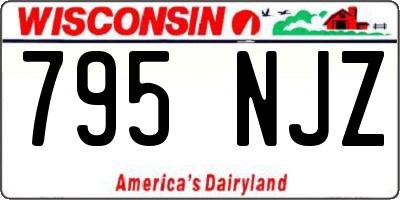 WI license plate 795NJZ