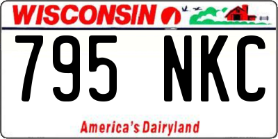 WI license plate 795NKC