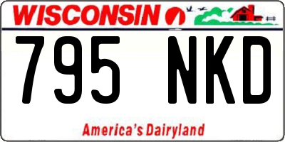 WI license plate 795NKD