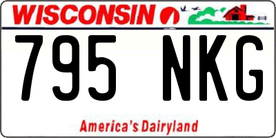 WI license plate 795NKG