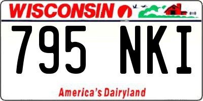 WI license plate 795NKI
