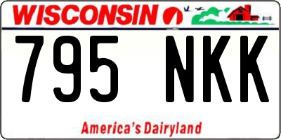 WI license plate 795NKK