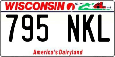 WI license plate 795NKL